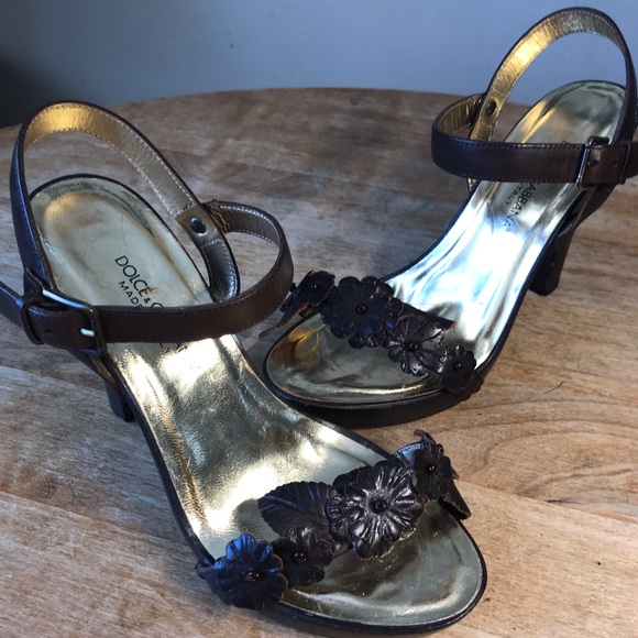 Dolce & Gabbana Leather Floral Platform Heels - Picture 6 of 7